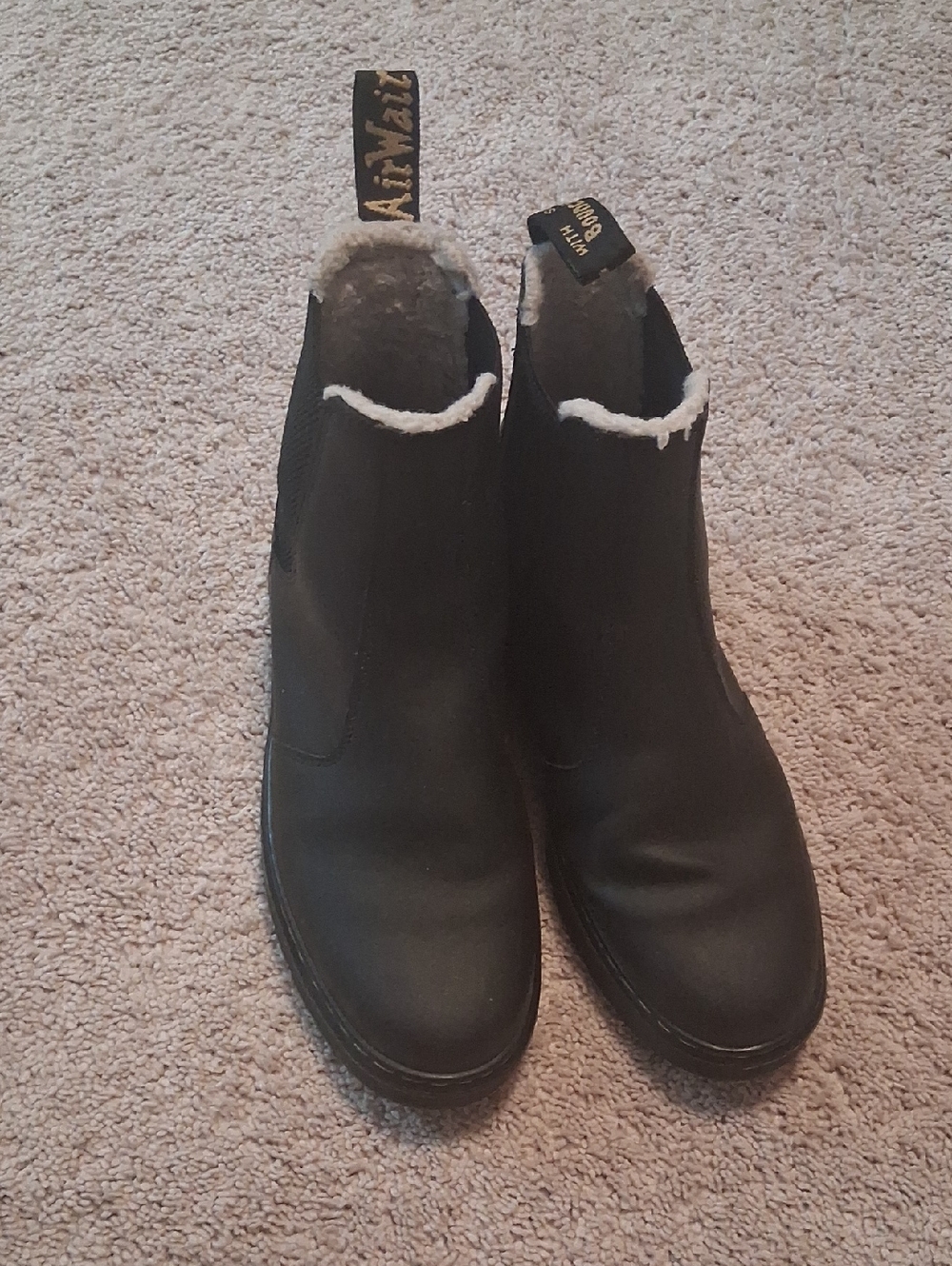 Dr. Martens Black Chelsea Shearling Ankle Boots